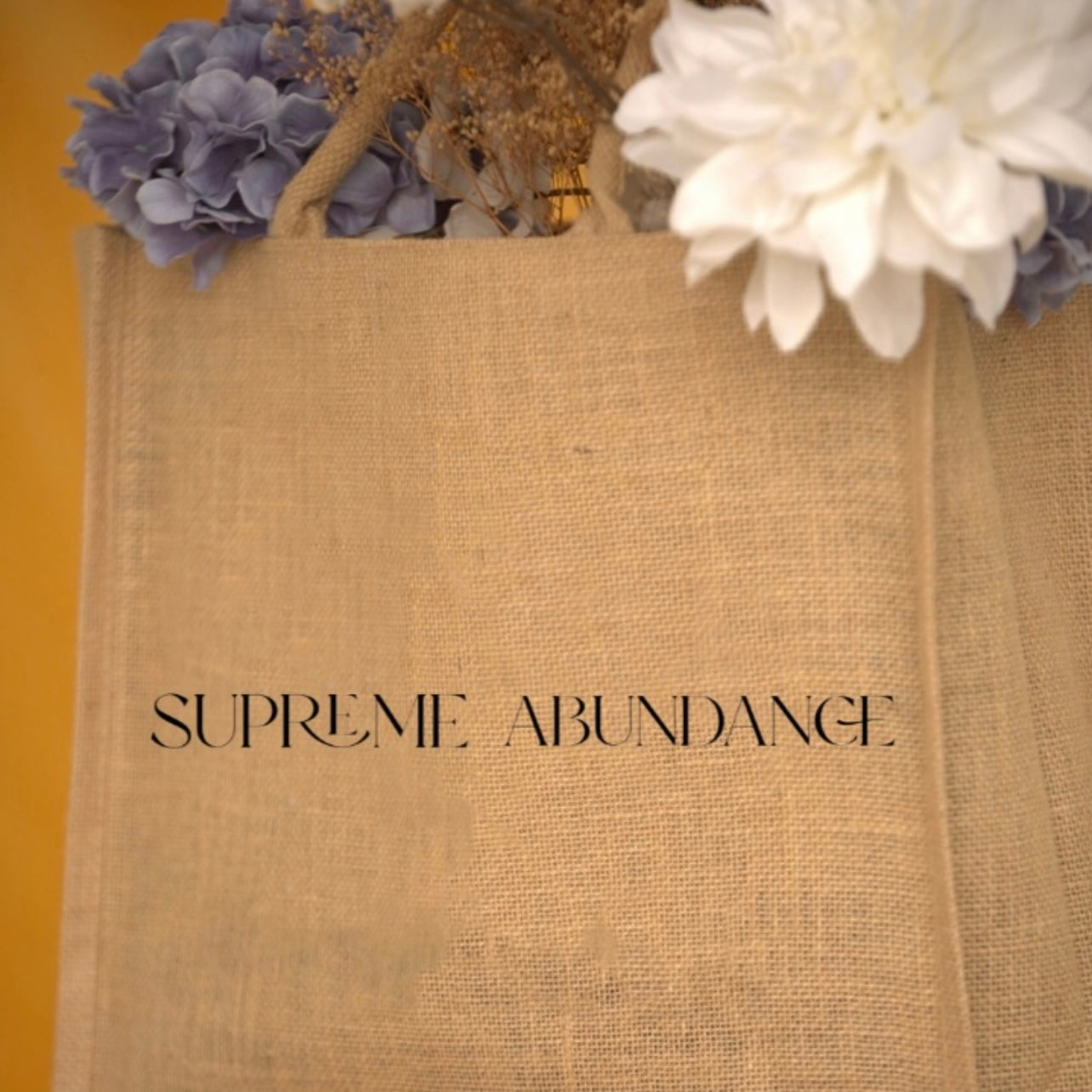 Supreme Abundance Burlap Bag