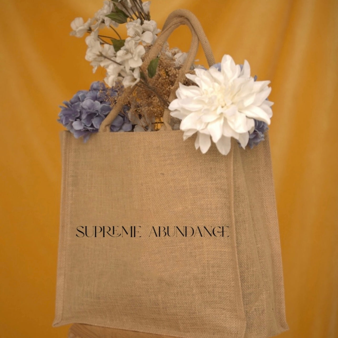 Supreme Abundance Burlap Bag